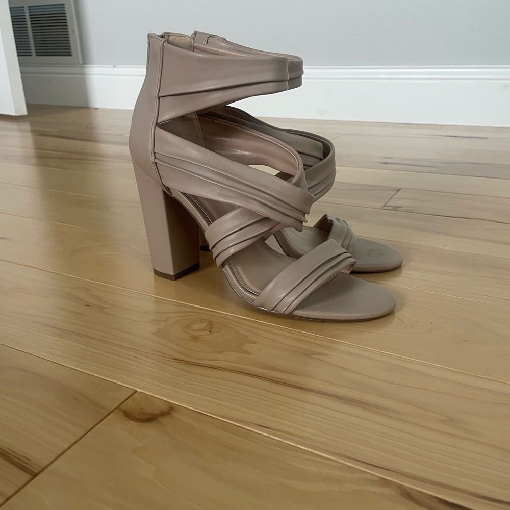 Charlotte Russe Nude Strappy Heels